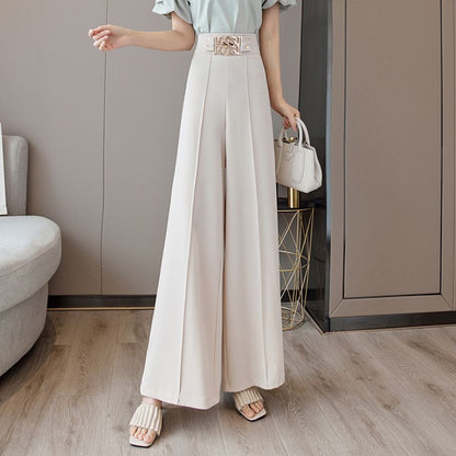 Tailored High Waisted Dark Grey Ladies Trousers