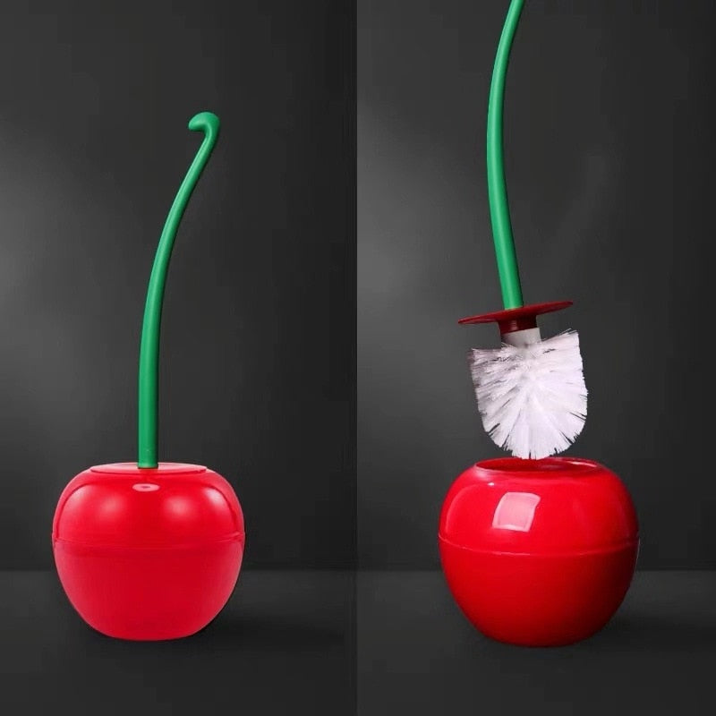 Bright Red Bathroom Toilet Brush with Cute Style