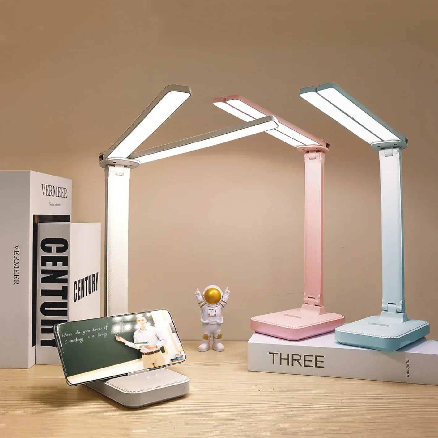 Bright LED Desk Lamp with USB Rechargeable Dimmer