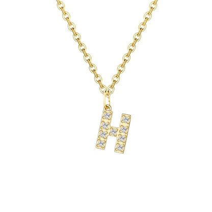 Dainty Initial Pendant Chain Necklace