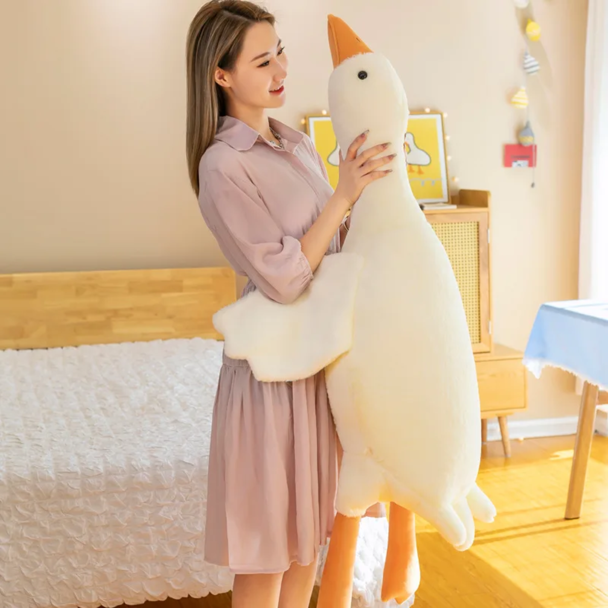 Cuddly White Stuffed Animal Pillow Toy