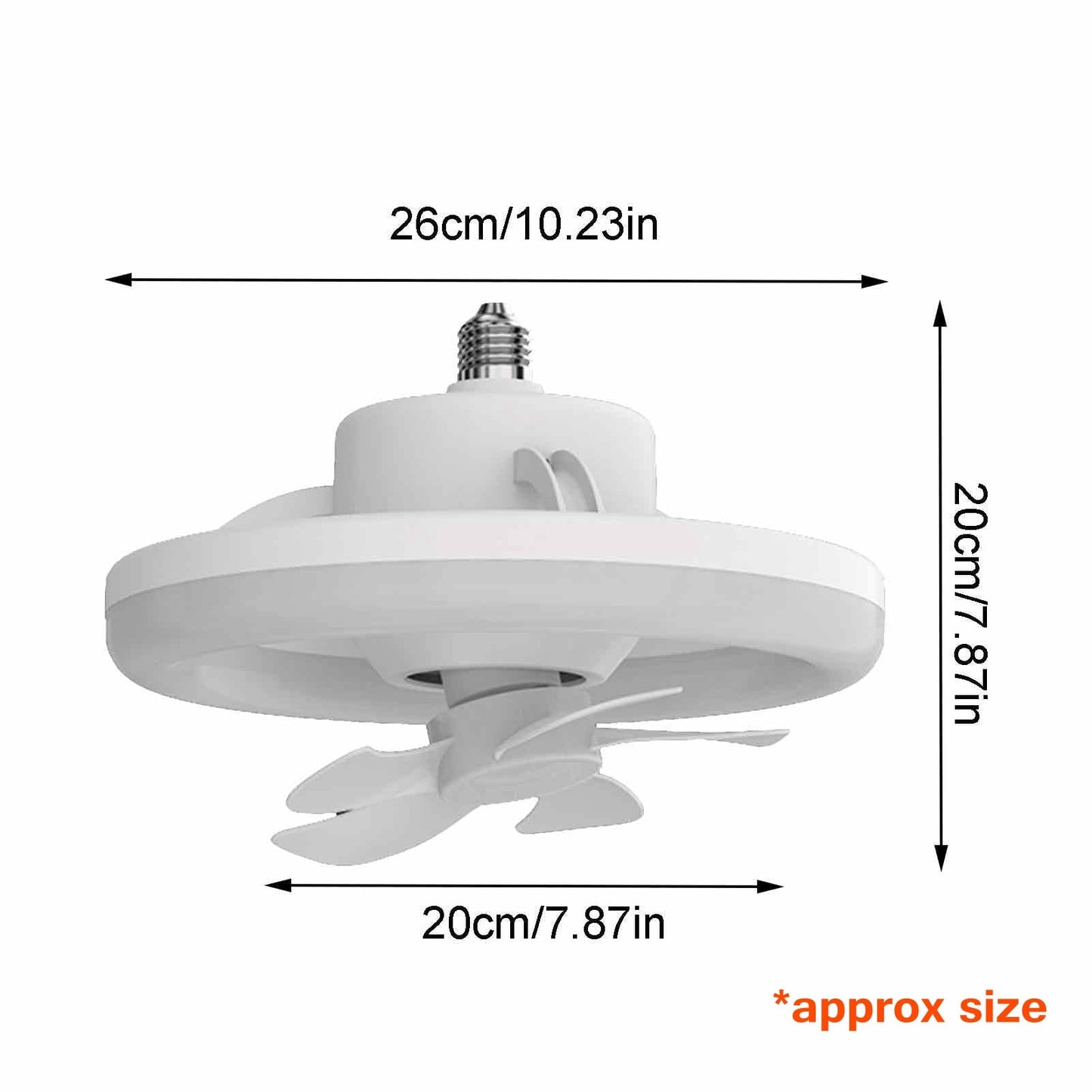 Energy Saving Fan Ceiling Light Fixture