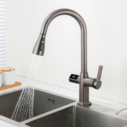 Stainless Touchless Kitchen Faucet with Rotating Spout
