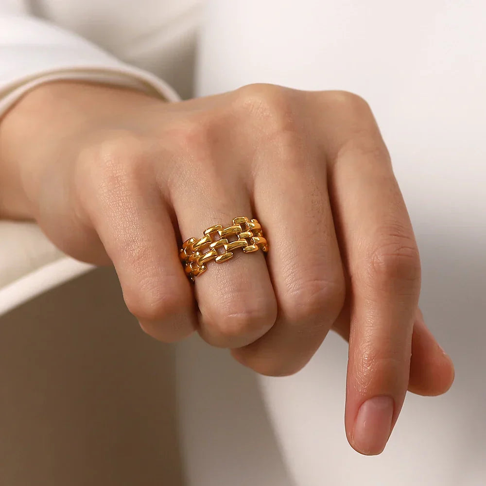 Classic 18k Gold Small Bead Ring - Luxicro