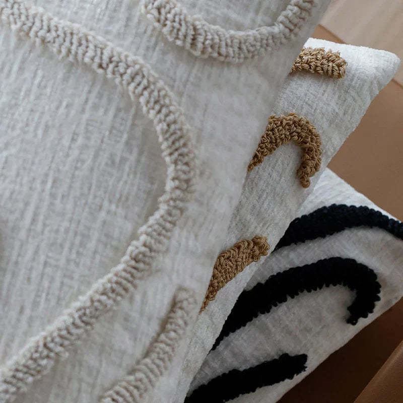 Soft Plush Pillow with Contemporary Geo Design