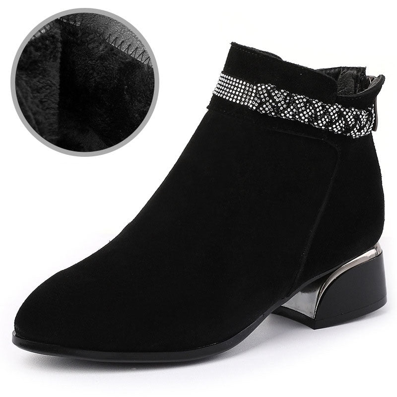 Women's Chic Leather Ankle Boots