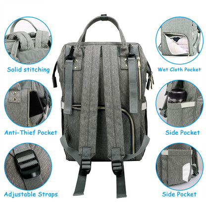 Large Capacity Baby Diaper Bag Backpack