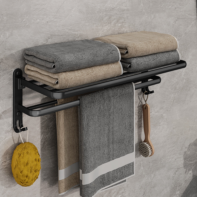 Compact Wall Mount Foldable Bathroom Towel Rack