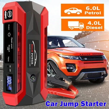 Portable 12V Car Battery Booster Pack Emergency Jump Starter - Luxicro