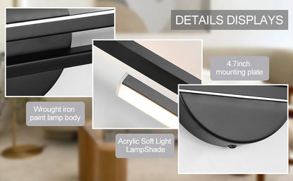 Bright Adjustable LED Wall Light with Soft Shade