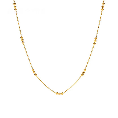Dainty 3 Pearl Drop Gold Chain Necklace