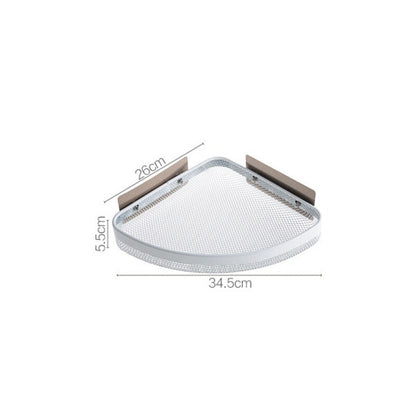 Compact Bathroom Shower Corner Storage Shelf - Luxicro