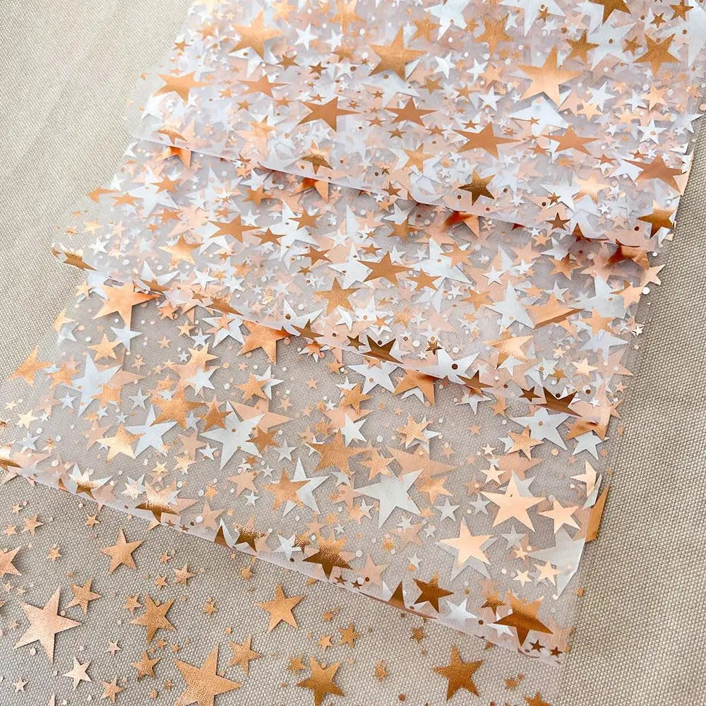 Glittering Silver Table Runner with Star Pattern