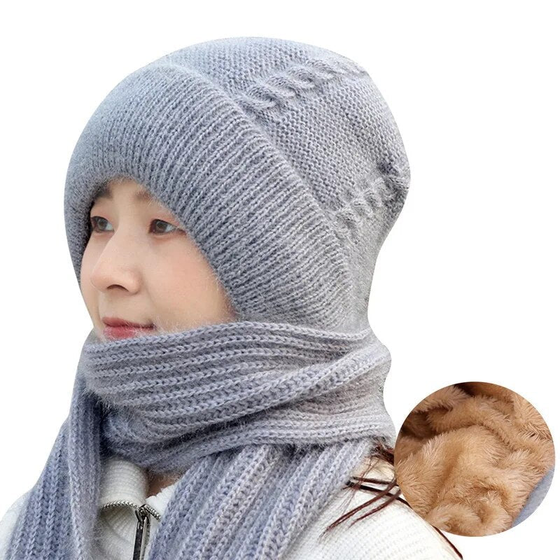 Cozy Soft Hat Scarf Bundle