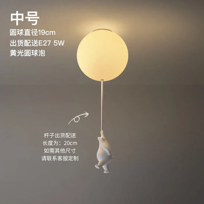 Colorful Bear LED Kids Ceiling Lamp Soft Night Light