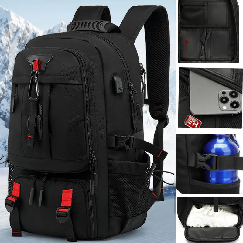Practical Travel Laptop Backpack with USB Charger Port - Luxicro