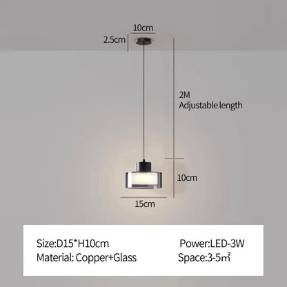 Luxury Copper Pendant LED Ceiling Light Fixture
