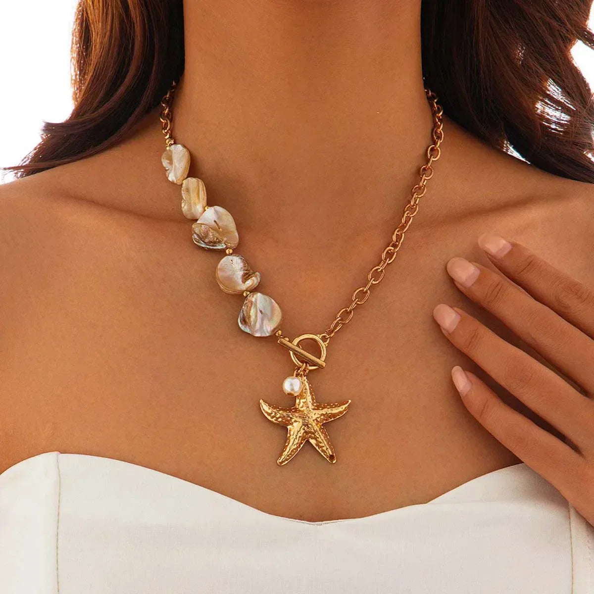 Beachy Seashell Coastal Jewelry Set