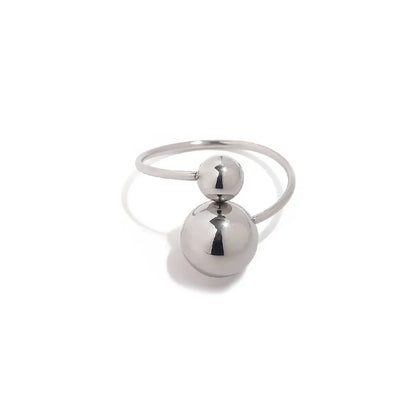 Elegant 14K Gold Double Ball Cocktail Ring