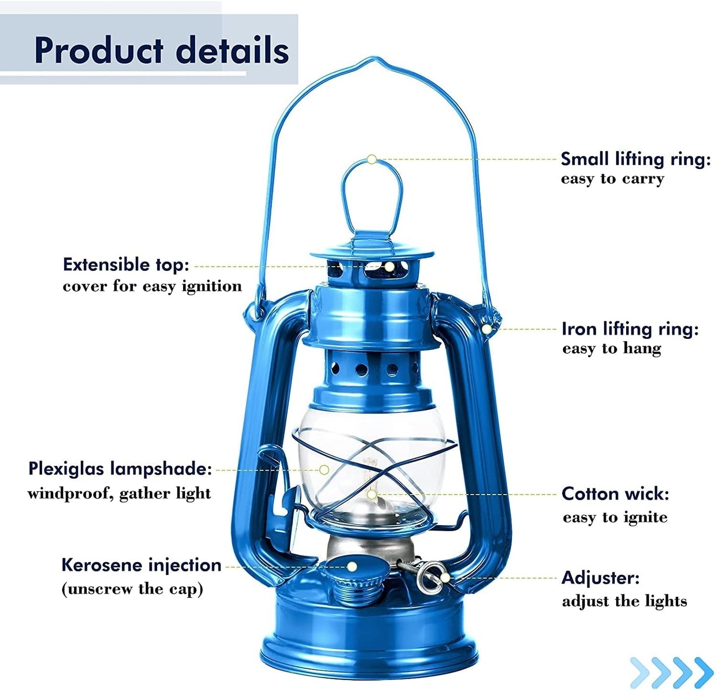 Classic Portable Outdoor Oil Lantern Light