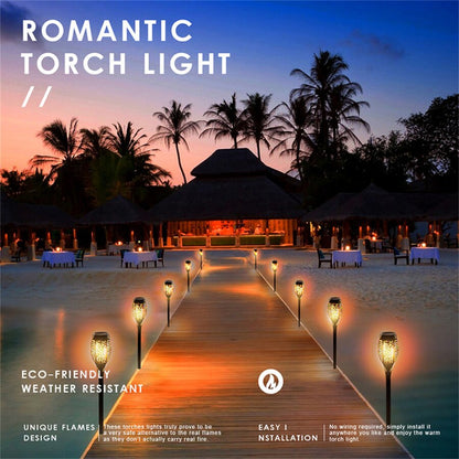 Outdoor Solar Powered Flickering Flame Lamp