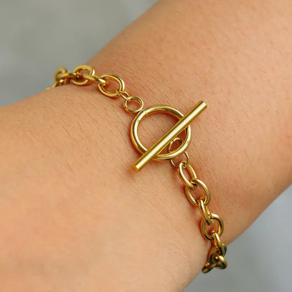 Delicate Round Link Chain Bracelet - Luxicro