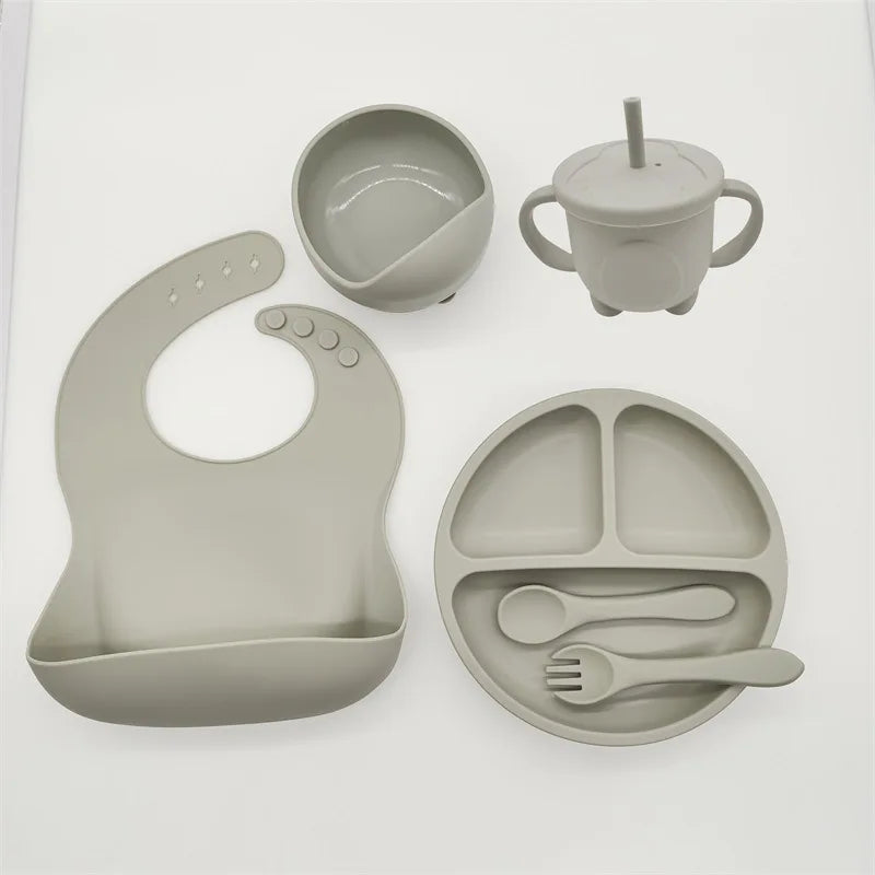 Baby Safe 8pc Suction Plate Bowl Spoon Set