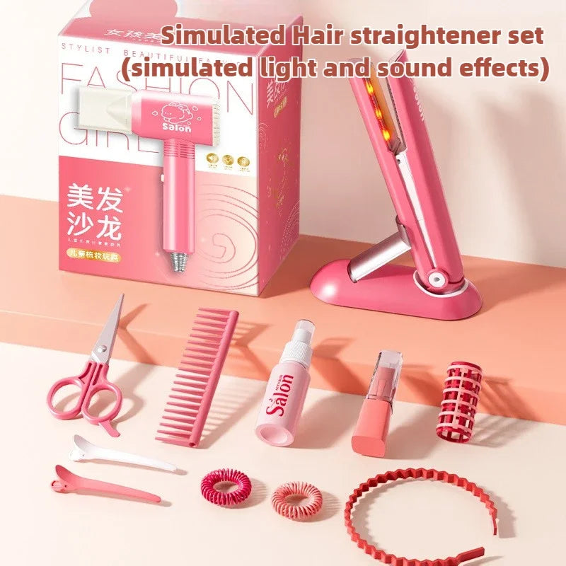 Fun Pink Kids Hair Play Set With Dryer & Accessories