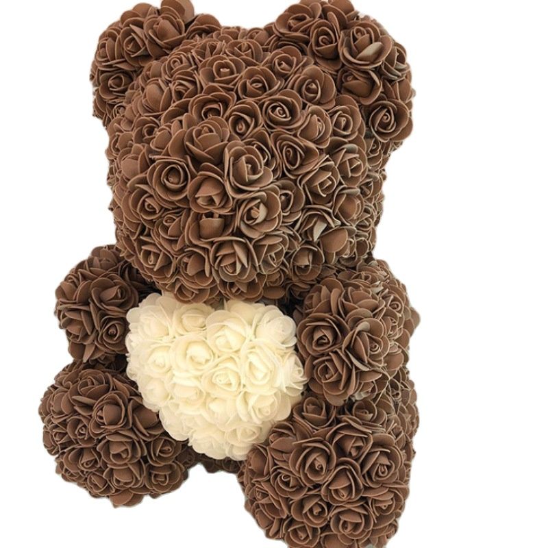 Artificial Flower Cute Stuffed Bear Toy