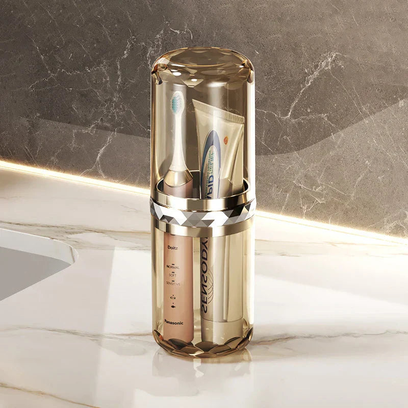 Compact Travel Toothbrush Holder with Storage Box - Luxicro