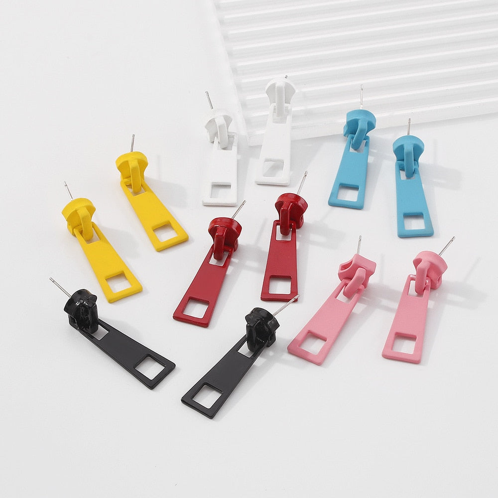 Stylish Mini Zipper Earrings
