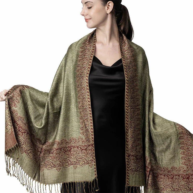 Soft Cashmere Women's Scarf with Warm Luxury Print