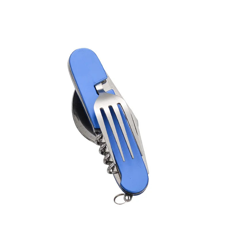 Compact Multi-Tool Stainless Steel Camping Utensils - Luxicro