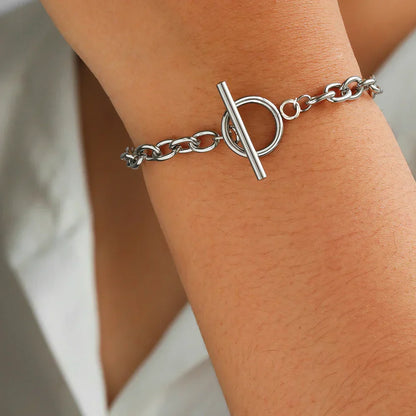 Delicate Round Link Chain Bracelet