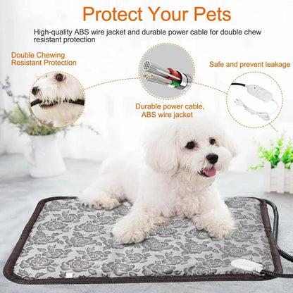 Cozy Heated Pet Mat for Dogs and Cats