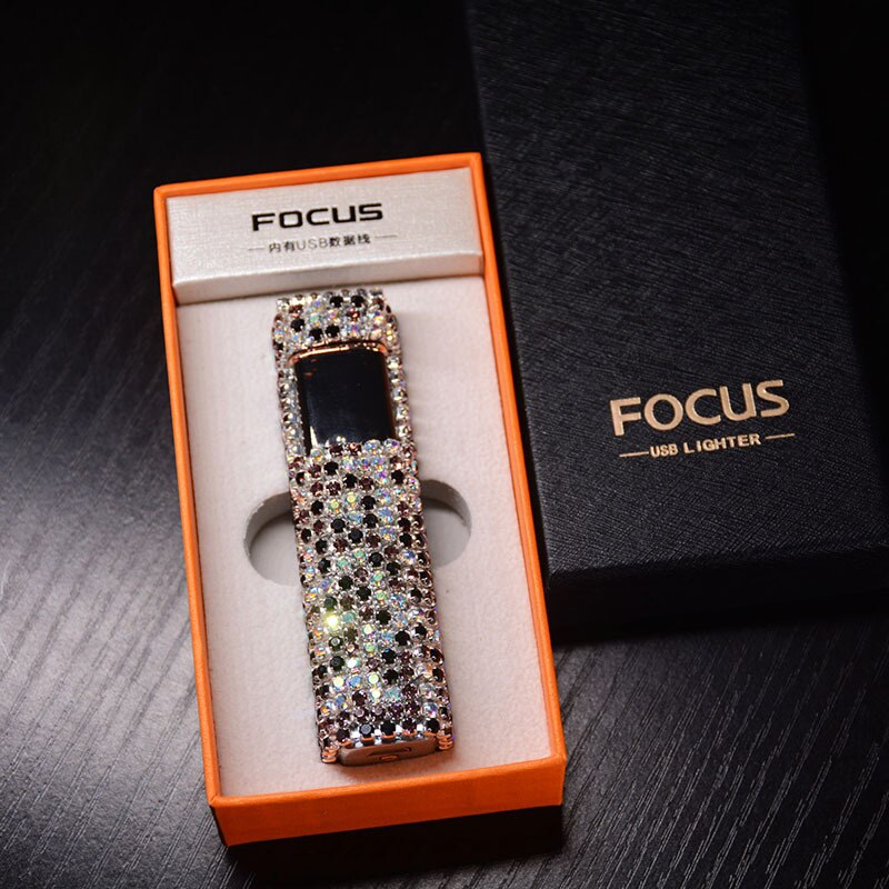 Glittering Gem Rechargeable Pocket Lighter
