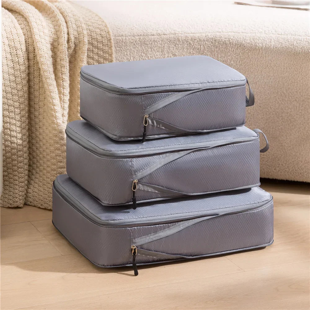 Compact Travel Bag Organizer 3pc Set Waterproof
