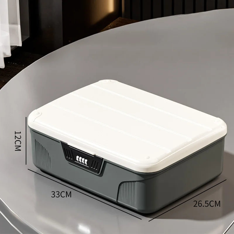 Compact Travel Lock Box Secure Storage Case