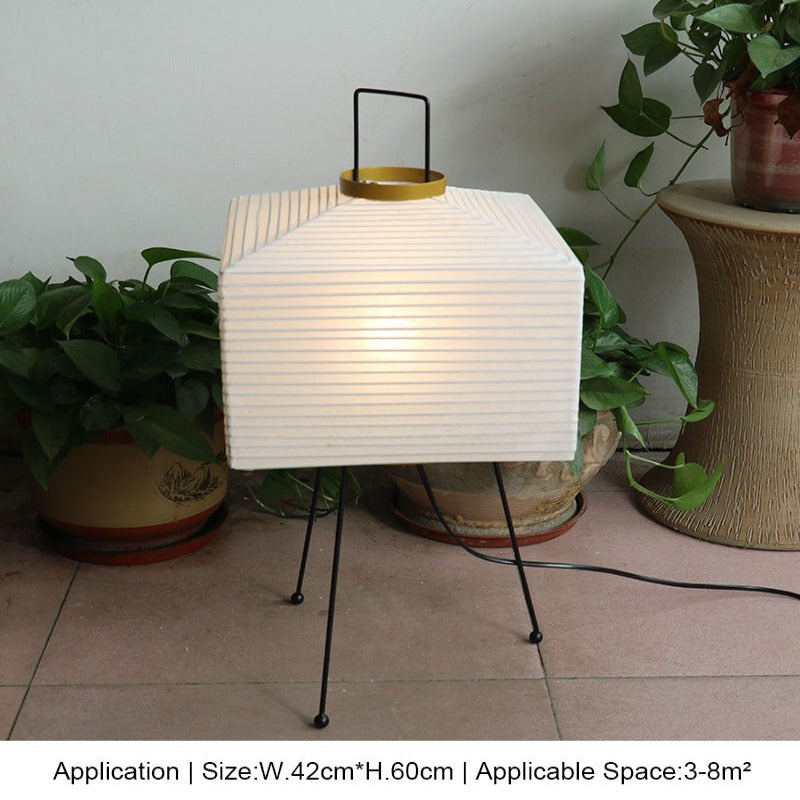 Exotic Oriental Paper Lantern Floor Lamp