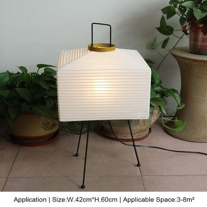 Exotic Oriental Paper Lantern Floor Lamp