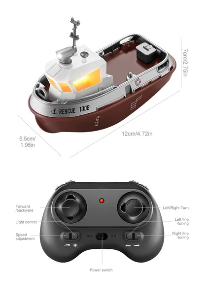 Small High Speed Remote Control Boat Toy