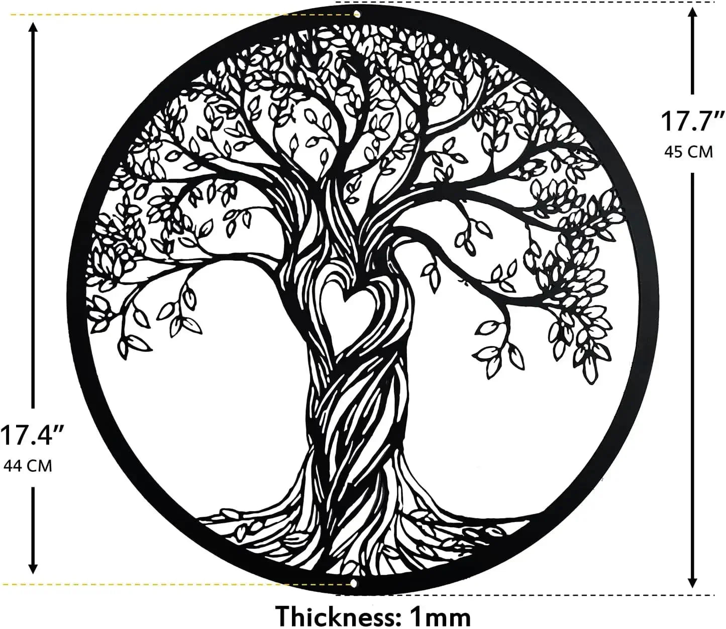 Modern Metal Tree Wall Decor