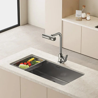 Contemporary Waterfall Kitchen Faucet Chrome Finish