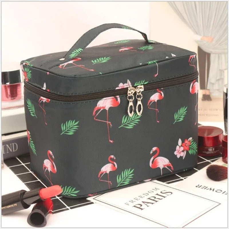 Large Floral Cosmetic Travel Case