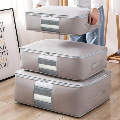 Collapsible Closet Storage Bag for Clothes & Linens - Luxicro