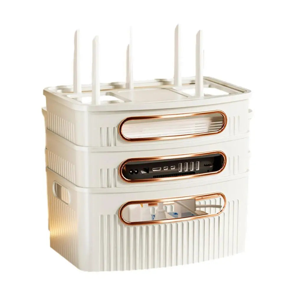 Protective Mesh Router Storage Case Organizer - Luxicro