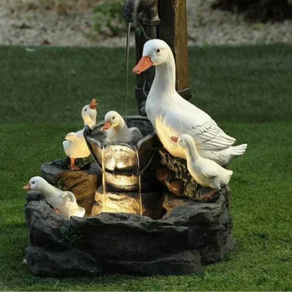 Sustainable Garden Solar Duck Water Feature - Luxicro