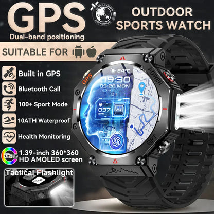 Tough Outdoor GPS Smartwatch Waterproof Bluetooth Fitness Tracker