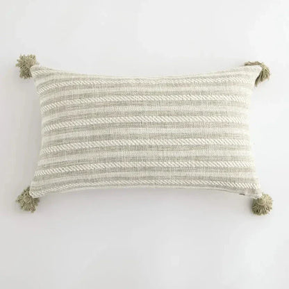Stylish Home Cushion Cover with Colorful Tassels
