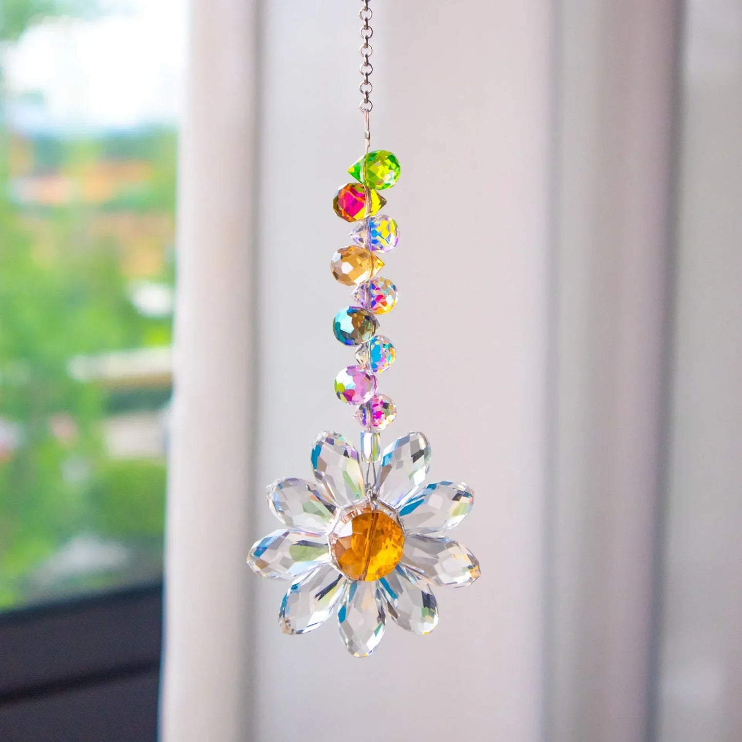 Vibrant Stained Glass Window Ornament